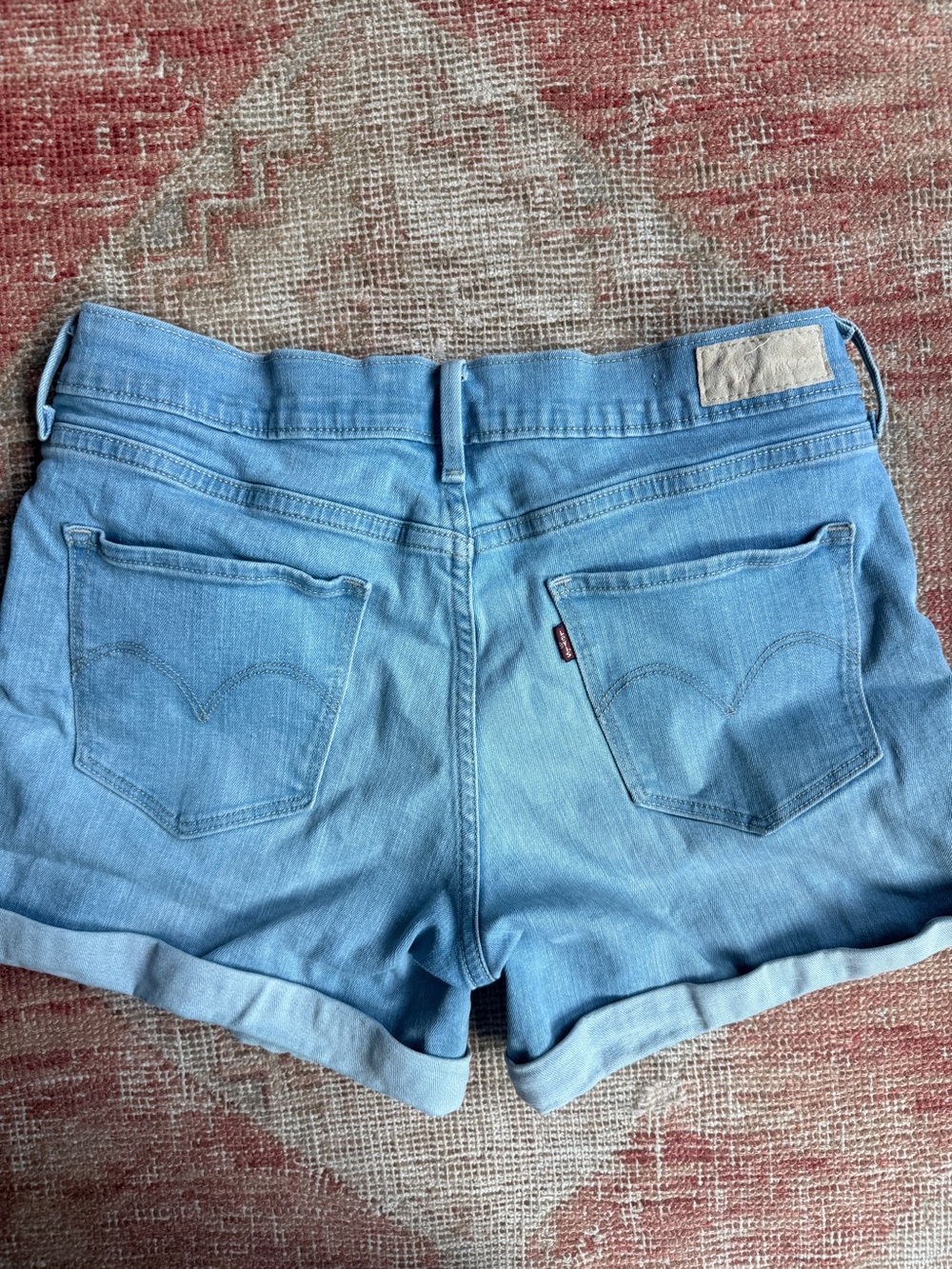 Levi's Light Blue Denim Rolled-Hem Women's Shorts